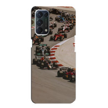 Чехол с прнтом Формула 1 на Oppo F19 – Боліди на трасі