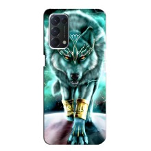 Защитные чехлы для Оппо Ф19 (AlphaPrint) (ХИТ продаж) ВОЛК (Яркий волк)