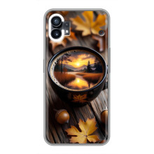 Чохол з унікальним дизайном 'Осінь з кавою' для OPPO F31 – Темна кава