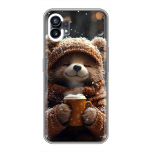 Друкований чохол 'Звірята з кавою' для OPPO F31 – Мішка з кавою