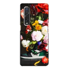 Брендновые Чехлы для Oppo Find X2 - (PREMIUMPrint) (Nike цветы)