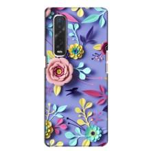 Чехлы с Цветами для Oppo Find X2 (VPrint) (Цветочный дизайн)