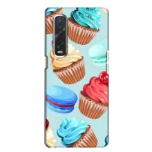 Чехлы с Фруктами для Oppo Find X2 (VPrint) (Кексики)