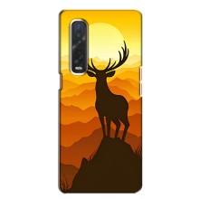 Чехлы с изображением разных животных для Oppo Find X2 (Силуэт Оленя)