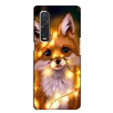 Чехлы с картинкой Лисички для Oppo Find X2 (VPrint) (Лисичка в гирляндах)