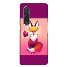 Чехлы с картинкой Лисички для Oppo Find X2 (VPrint) (Лисичка с розочкой)