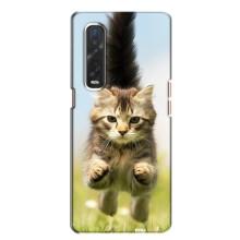 Чехлы с Котиками для Oppo Find X2 (VPrint) (Прыжок кота)