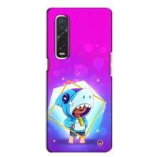 Чехол Бравл Старс для Oppo Find X2 – Леон в костюме Акулы