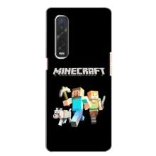 Чехол Майнкрафт на Oppo Find X2 (AlphaPrint) Minecraft (герои Minecraft)