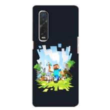 Чехол Майнкрафт на Oppo Find X2 (AlphaPrint) Minecraft (персонажи Minecraft)