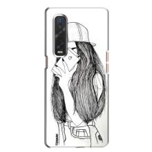 Чехол с печатью для Oppo Find X2 - (Мода) (AlphaPrint) (Фото девочки)