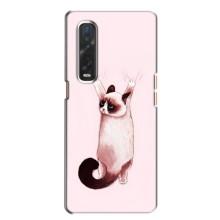Чехол на Оппо Финд х2 с Котами (VPrint) (Котик падает)