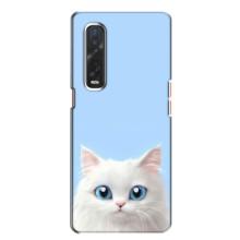 Чехол на тематику: Коты для Oppo Find X2 – Белый кот