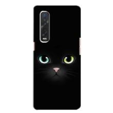 Чехол на тематику: Коты для Oppo Find X2 – Черный Котик