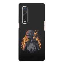 Чохол з картинкою "Герой Pubg" на Oppo Find X2 – В полум'ї