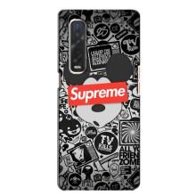 Чехол с Брендами одежды на Файнд Х2 – Supreme Маус