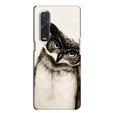 Чехол с птицами на Oppo Find X2 (VPrint) (Сова)