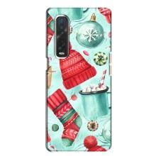 Чехол Санта Клаус для Oppo Find X2 – Одежда