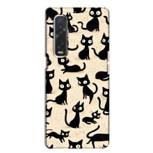 Чехол с рисунком кот на Oppo Find X2