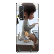 Дівчачий Чохол для Oppo Find X2 – ДІвчина з іграшкою