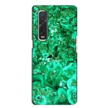 Мраморный чехол на Oppo Find X2 (VPrint) (Салатный Мрамор)