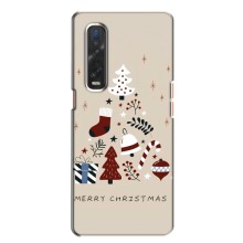 Рождественские Чехлы для Oppo Find X2 (VPrint) (Merry Christmas)