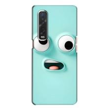 Силиконовые Чехлы (смешные стикеры) для Oppo Find X2 – мордочка