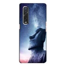 Силиконовые Чехлы (смешные стикеры) для Oppo Find X2 – Статуя