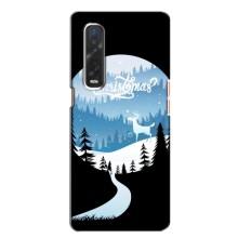 Силиконовый бампер на рождество для Oppo Find X2 (Рождественский Олень)