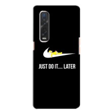 Силиконовый Чехол на Oppo Find X2 с картинкой Nike – Later