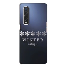 Зимні Чохли для OPPO Find X2:
				ОППО Файнд Ікс2 - прозорий фон (Winter loading)