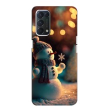 Чехлы на Новый Год Oppo Find X3 Lite – Снеговик праздничный