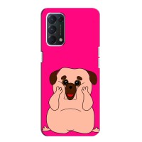 Чехол (ТПУ) Милые собачки для Oppo Find X3 Lite – Веселый Мопсик