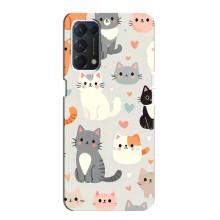 Чехол с рисунком кот на Oppo Find X3 Lite – Коллаж котов