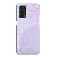 Чохол квітковий дизайн для Oppo Find X3 Lite – Монстера фіолетова