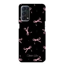 Чехол с бантиками на Оппо Финд х3 Лайт (Банты на черном)