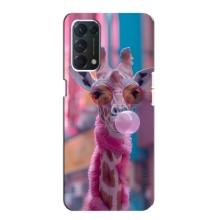 Чехол с принтом стильные животные для Оппо Финд х3 Лайт – Стильный жирав
