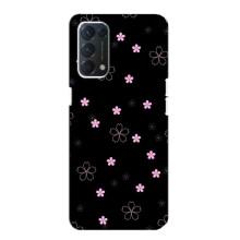 Чохол з розовим принтом для Oppo Find X3 Lite – Рожеві квіти на чорному