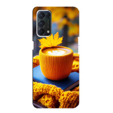 Чохол з унікальним дизайном 'Осінь з кавою' для Oppo Find X3 Lite – Кава з жовтим