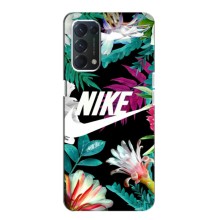 Силіконовый Чохол на Oppo Find X3 Lite з картинкою НАЙК – Квітковий Nike