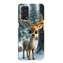 Яскравий чохол для Oppo Find X3 Lite з Зимові Оленята – Оленятко в лісі