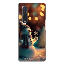 Чехлы на Новый Год Oppo Find X3 Pro – Снеговик праздничный