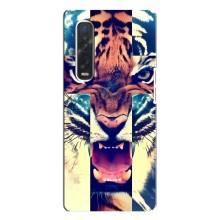 Чехлы с изображением разных животных для Oppo Find X3 Pro (Яркий Тигр)