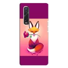 Чехлы с картинкой Лисички для Oppo Find X3 Pro (VPrint) (Лисичка с розочкой)