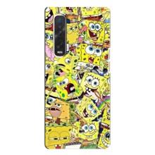 Чехол Губка Боб для Оппо Финд х3 Про (Эмоции Спанч Боба)