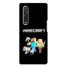 Чехол Майнкрафт на Oppo Find X3 Pro (AlphaPrint) Minecraft (герои Minecraft)