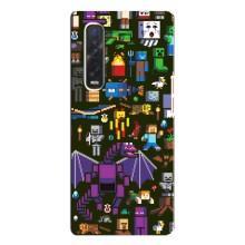Чехол Майнкрафт на Oppo Find X3 Pro (AlphaPrint) Minecraft (Коллаж Майнкрафт)