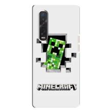 Чехол Майнкрафт на Oppo Find X3 Pro (AlphaPrint) Minecraft (крипер Майнкрафт)
