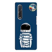 Чехол NASA для Oppo Find X3 Pro (AlphaPrint) (Мальчик в шлеме)