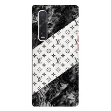 Чехол Стиль Louis Vuitton на Oppo Find X3 Pro (LV на белом)